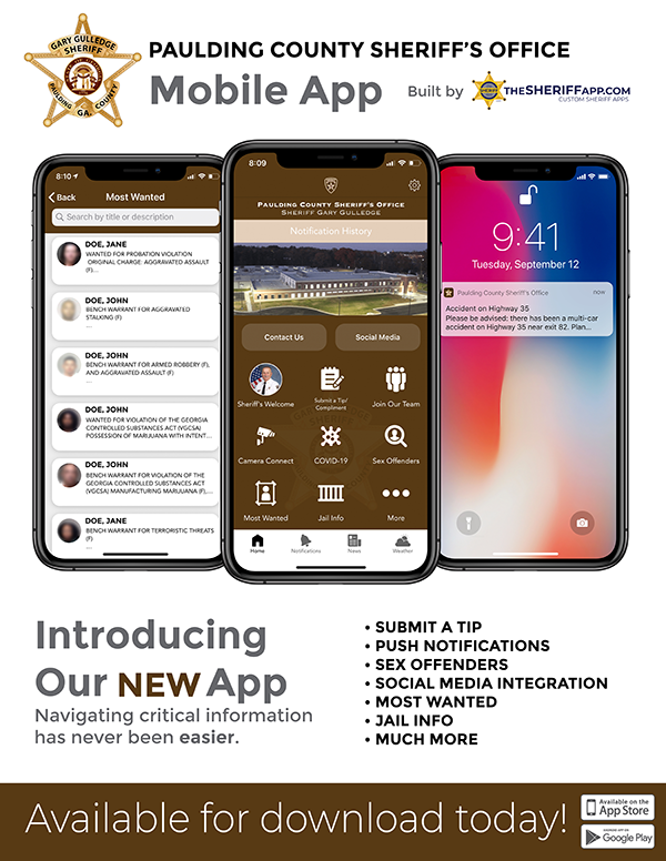 Paulding Sheriff app Flyer